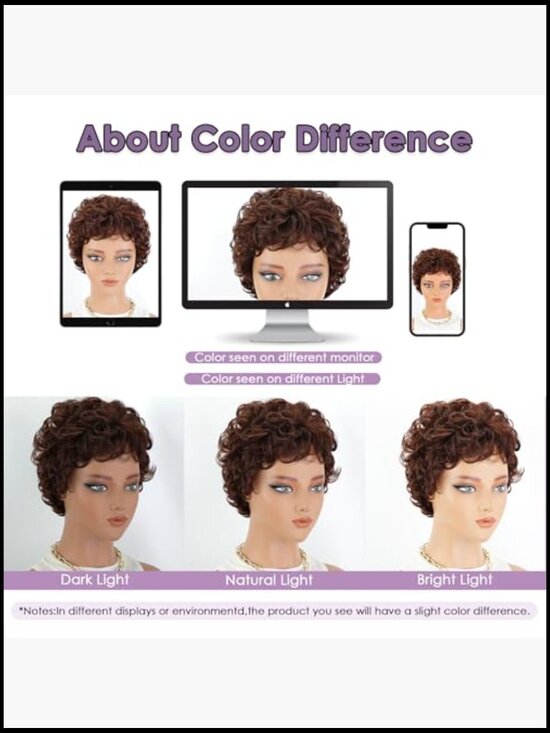 Curly Shaggy Pixie Cut Wavy Short Wigs for Women Natural Synthetic Hair Glueless